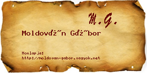 Moldován Gábor névjegykártya